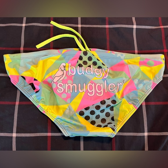 Budgy Smuggler One Wave Multicolor Speedo Style Swimsuit Size 36 - Picture 3 of 3
